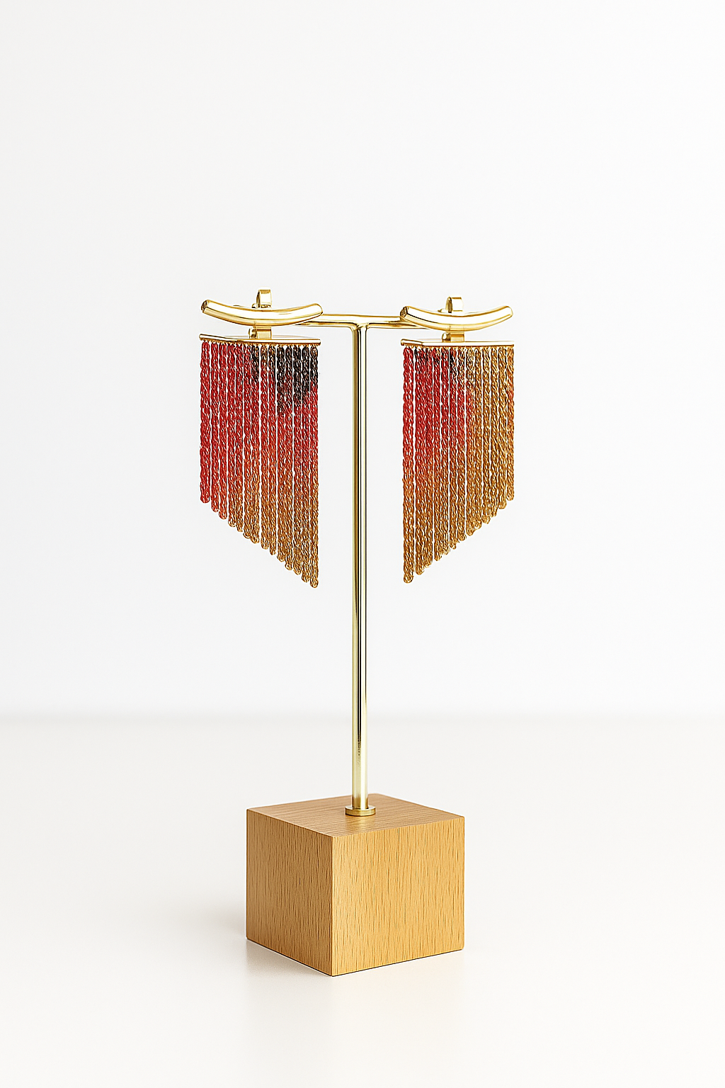 Gold Curtains Earrings