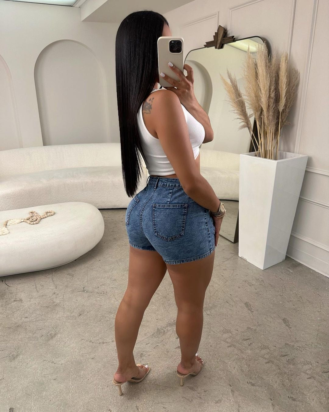 Denim Shorts Skirt