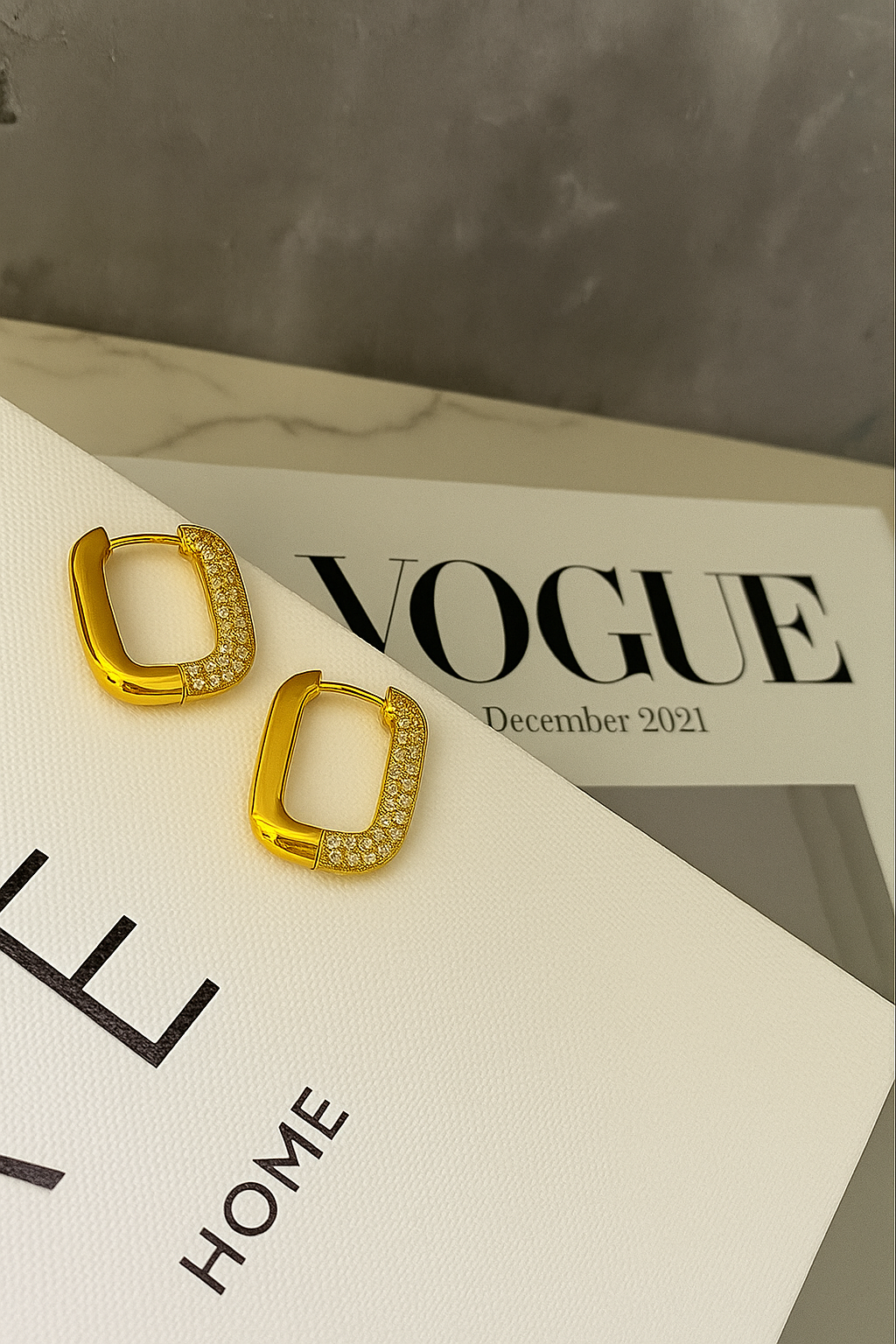 Zirconium Rectangle Hoops